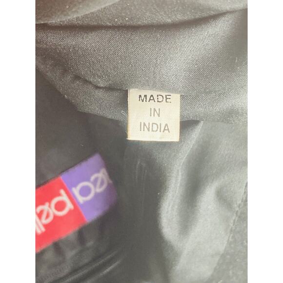 RARE LINEA PELLE BLACK FELT SHOULDER HAND BAG BEAR MOUNTAIN LEAF EMBROIDERED - Picture 9 of 11